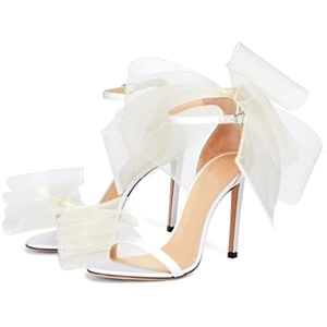 Vertundy Women's Stiletto High Heeled Sandals With Asymmetric Lace Mesh …